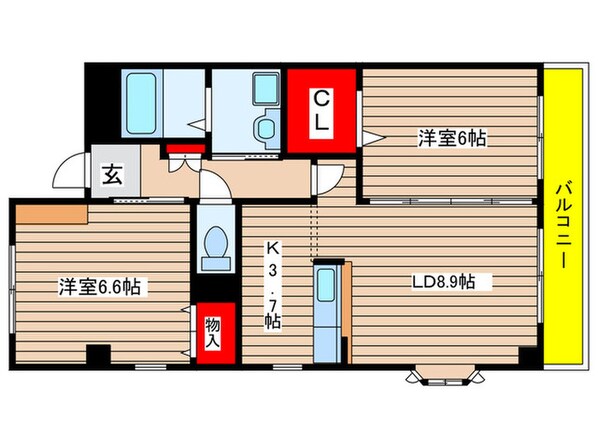 ドゥ－フレ－ル加藤の物件間取画像